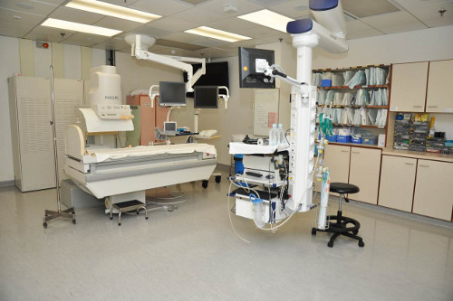 Endoscopy procedure room with x-ray facilities